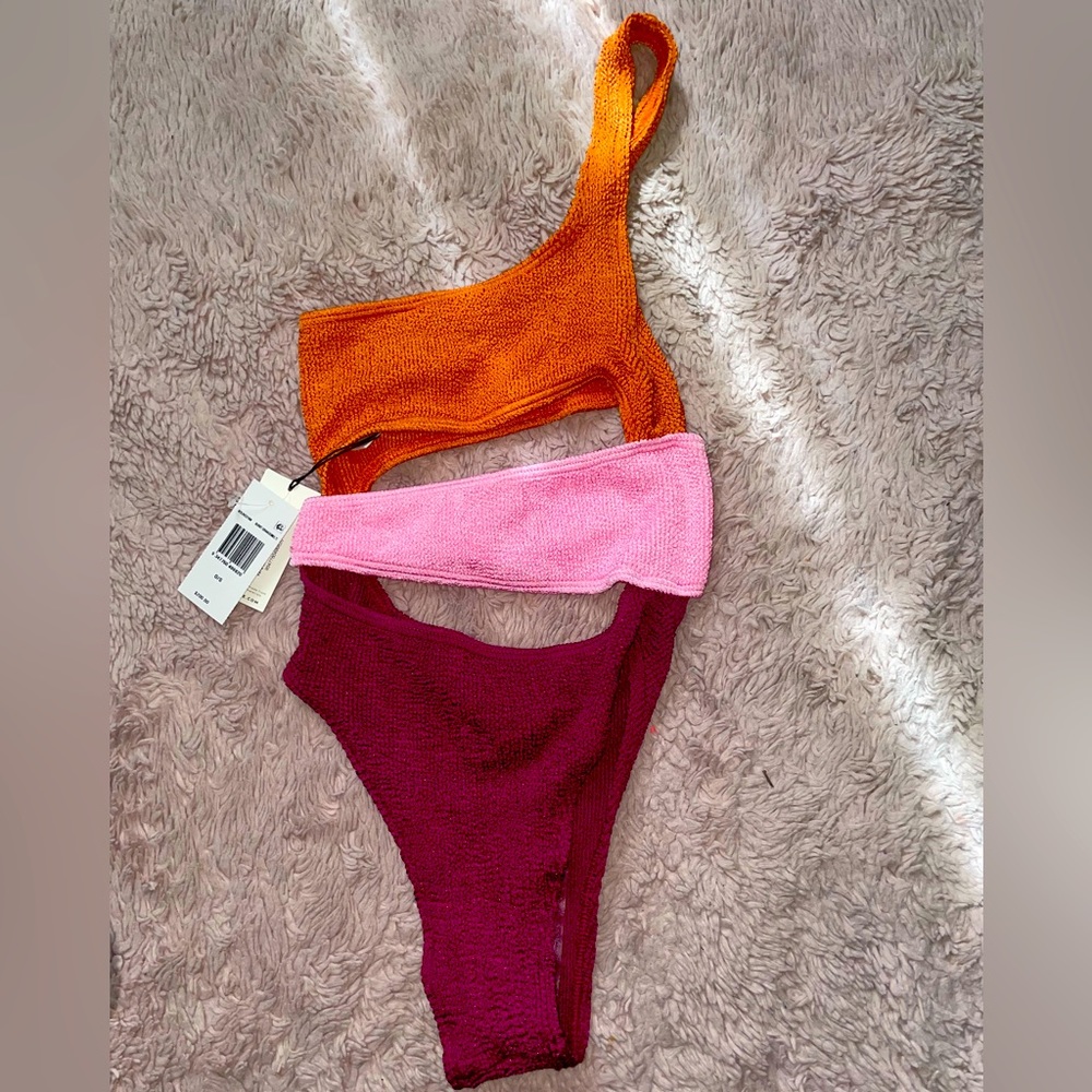 Multicolor one piece swimsuit